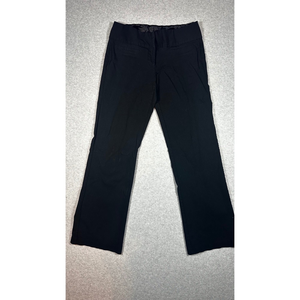 Studio Y Womens Black Straight Leg Dress Pants Size 5/6